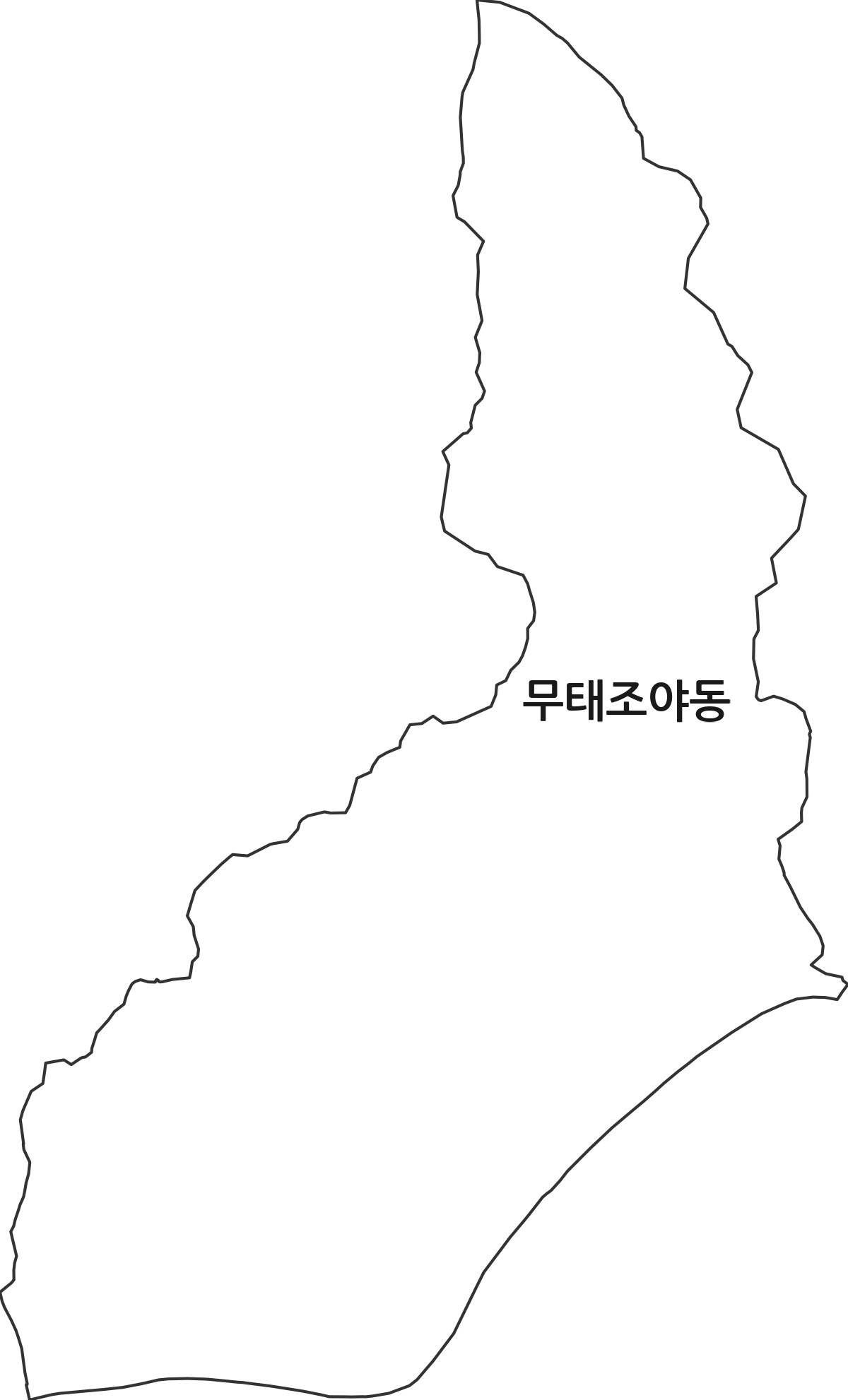 대구광역시 북구 무태조야동 행정동 행정구역 경계 지도