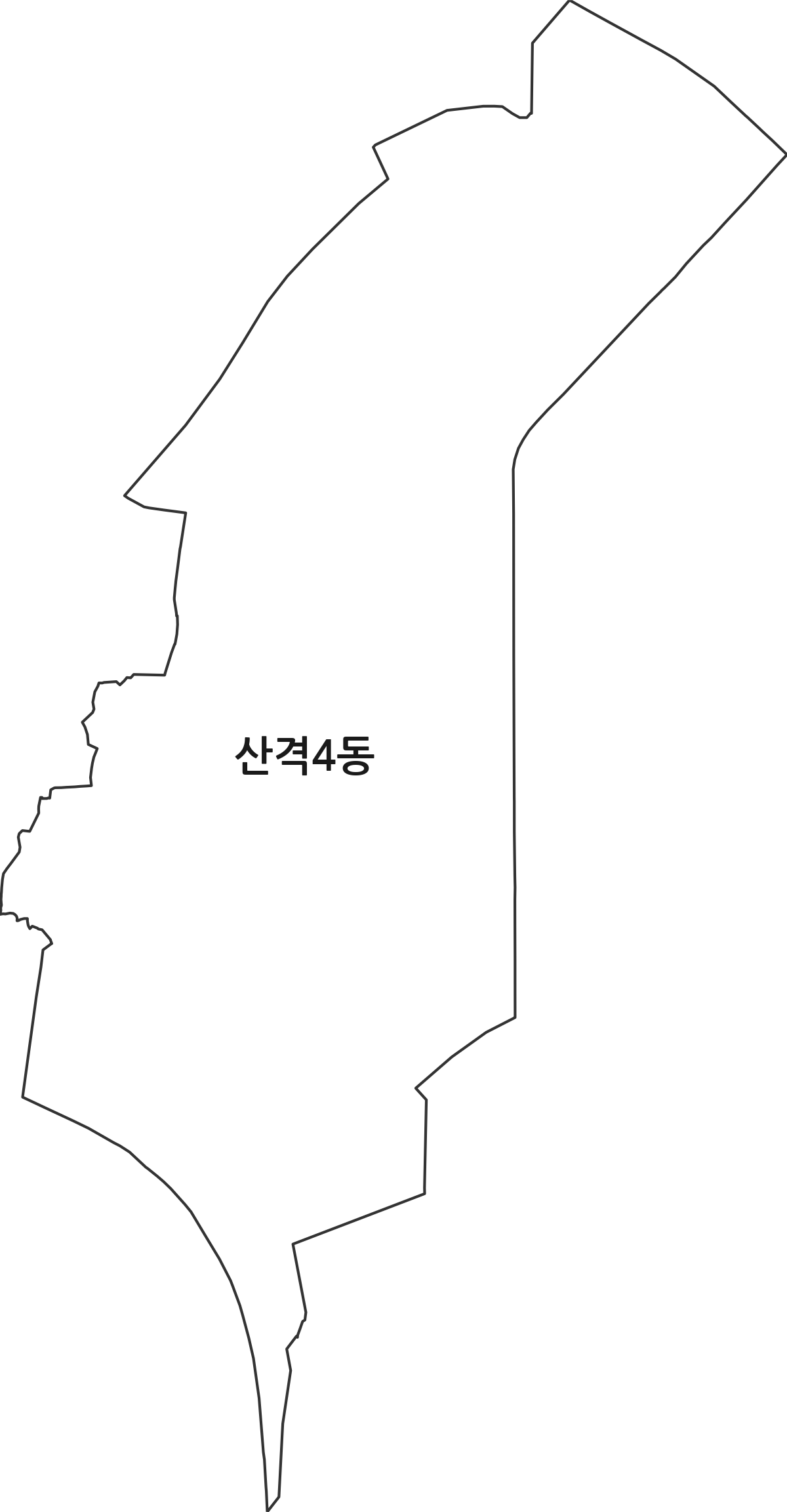 대구광역시 북구 산격4동 행정동 행정구역 경계 지도
