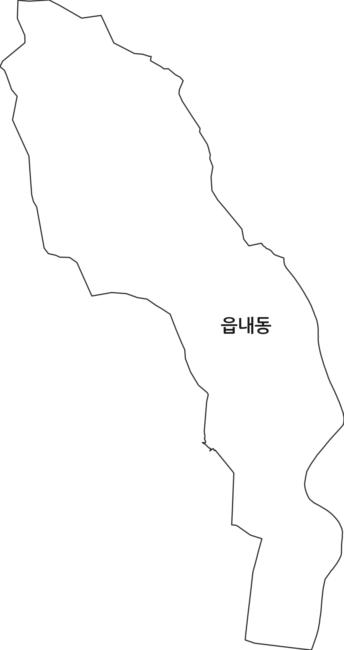 대구광역시 북구 읍내동 행정동 행정구역 경계 지도