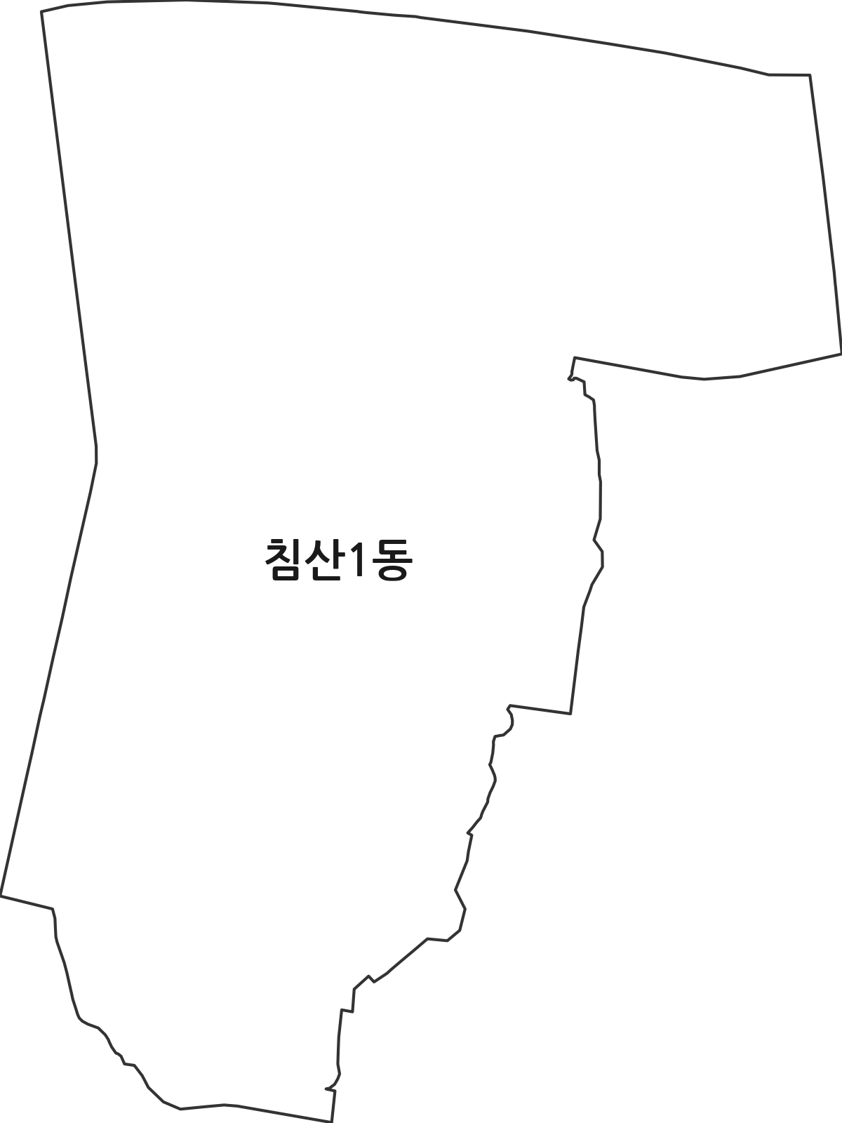 대구광역시 북구 침산1동 행정동 행정구역 경계 지도