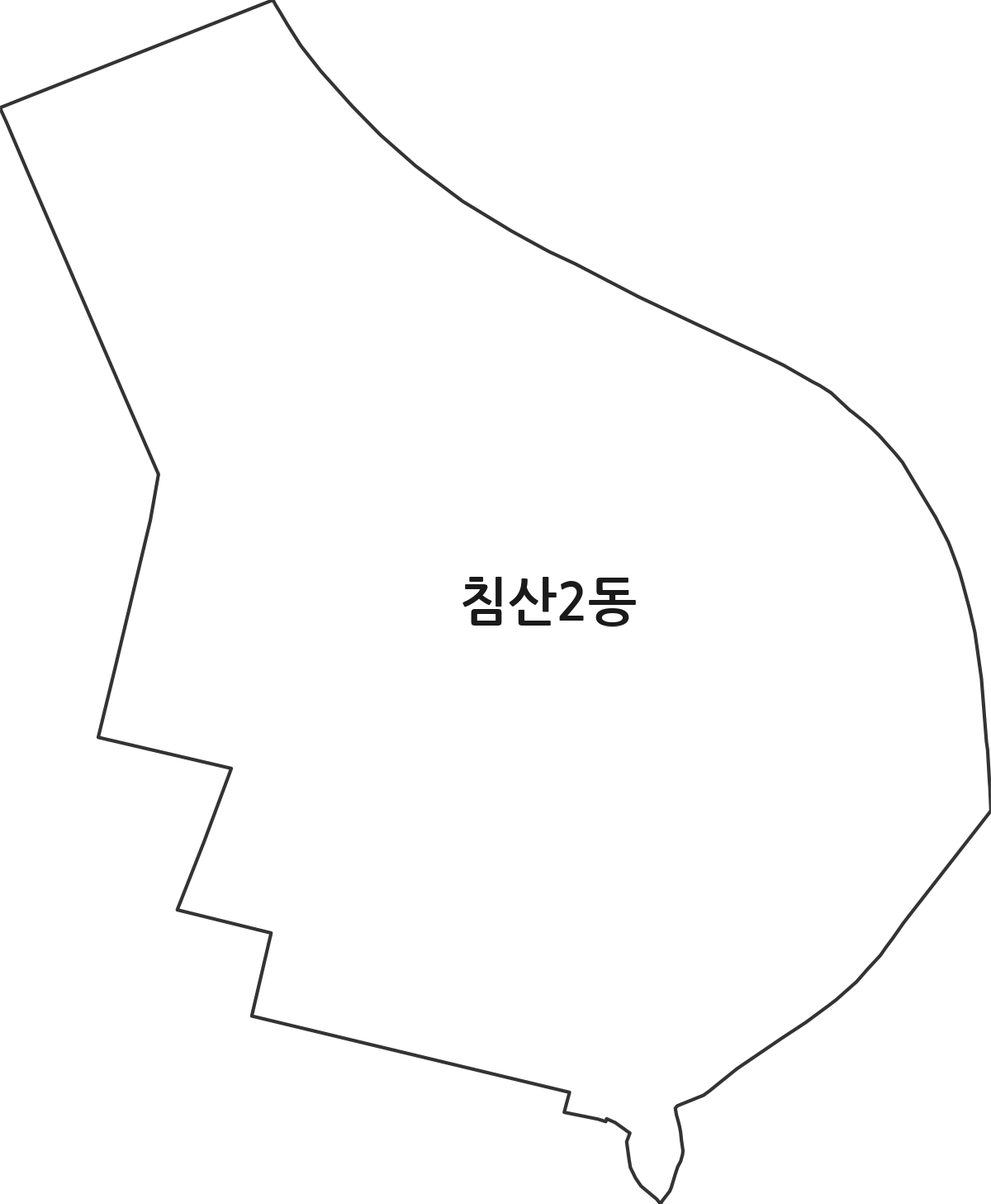 대구광역시 북구 침산2동 행정동 행정구역 경계 지도