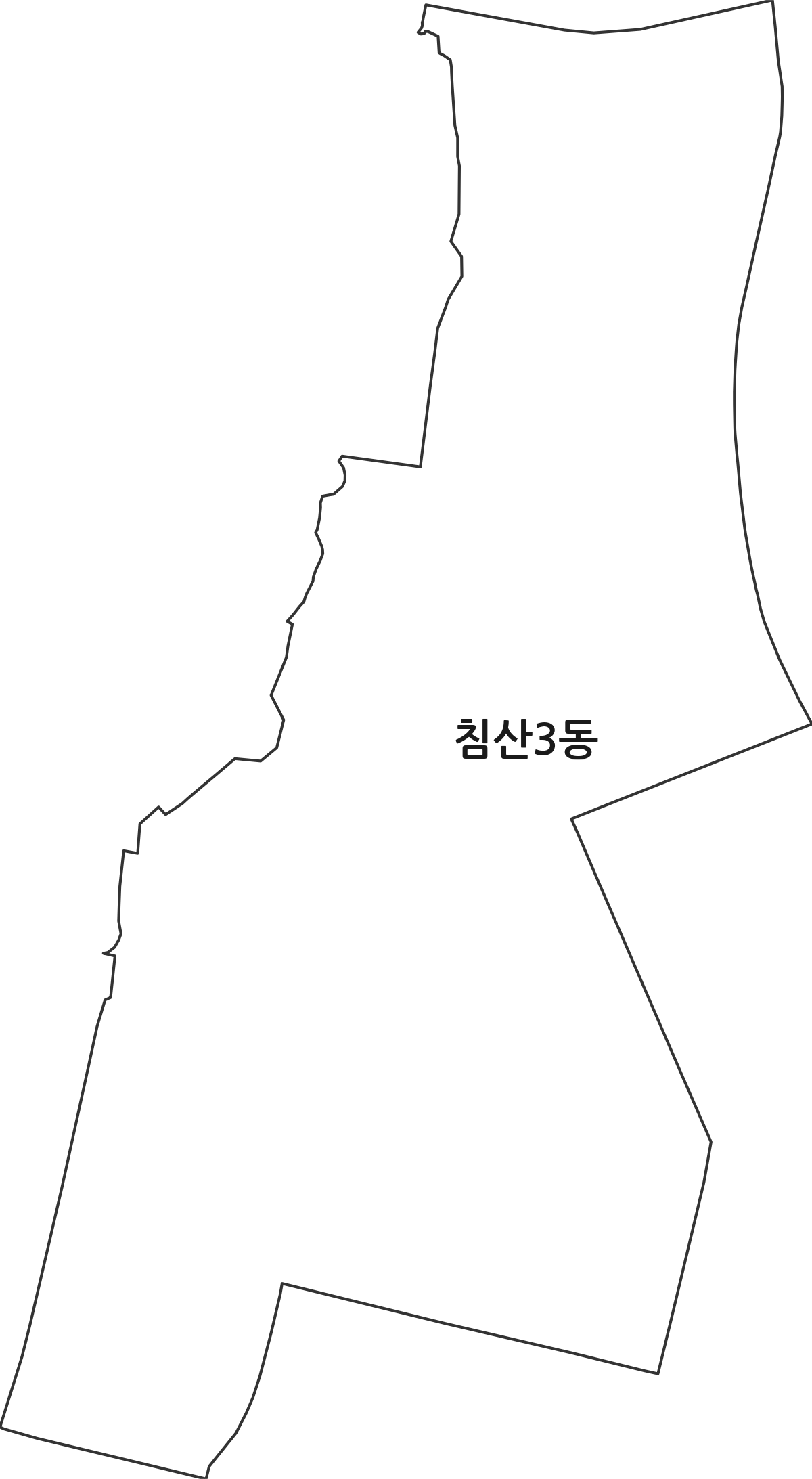 대구광역시 북구 침산3동 행정동 행정구역 경계 지도
