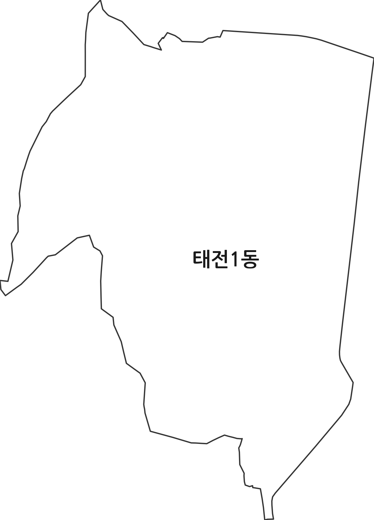 대구광역시 북구 태전1동 행정동 행정구역 경계 지도