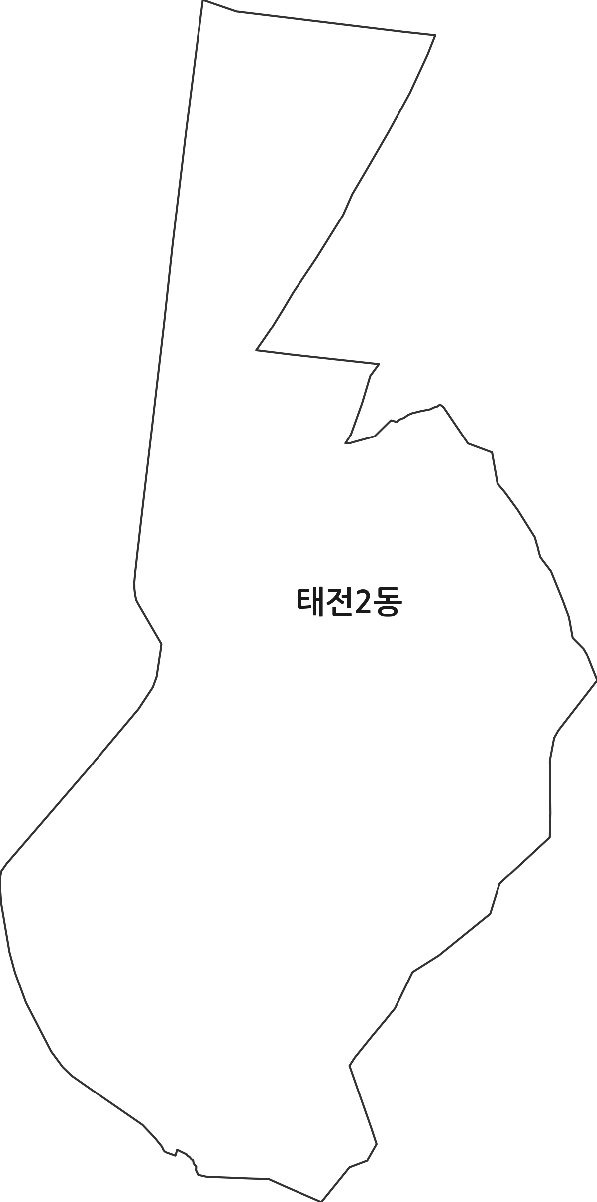 대구광역시 북구 태전2동 행정동 행정구역 경계 지도