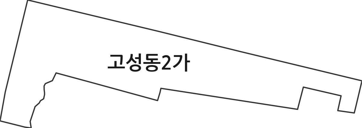 대구광역시 북구 고성동2가 법정동 행정구역 경계 지도