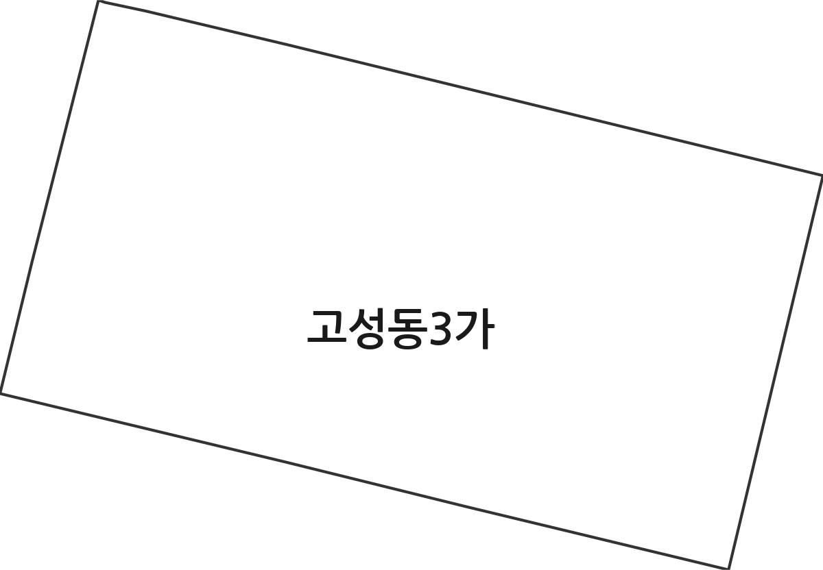대구광역시 북구 고성동3가 법정동 행정구역 경계 지도