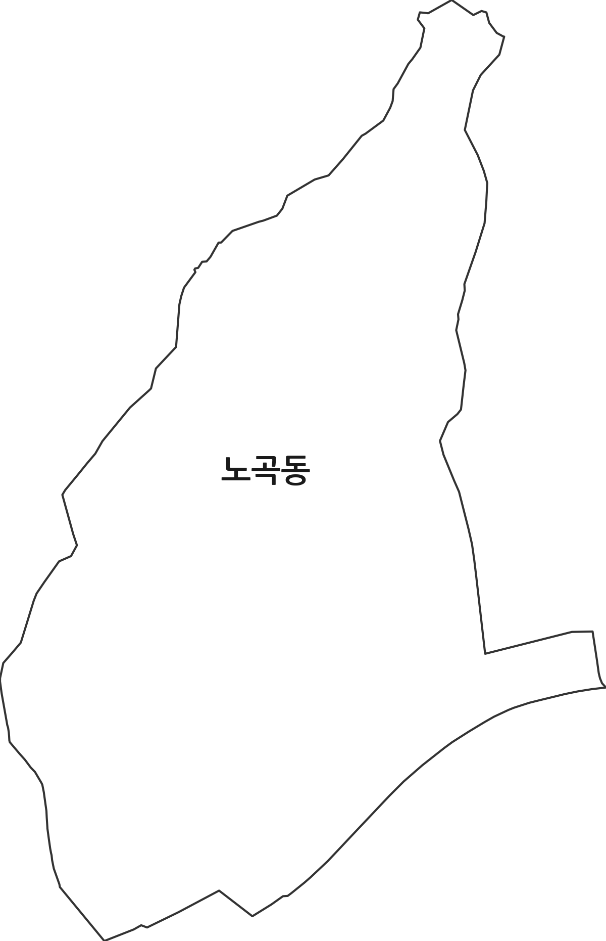 대구광역시 북구 노곡동 법정동 행정구역 경계 지도