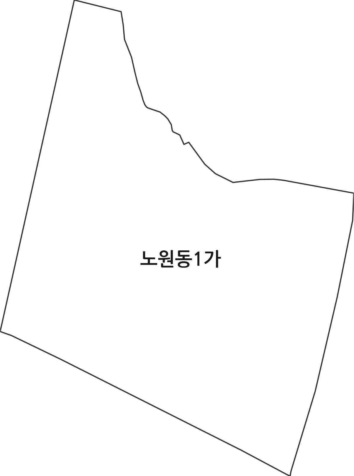 대구광역시 북구 노원동1가 법정동 행정구역 경계 지도