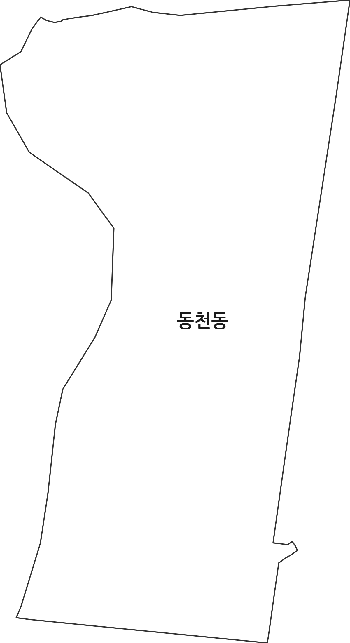 대구광역시 북구 동천동 법정동 행정구역 경계 지도
