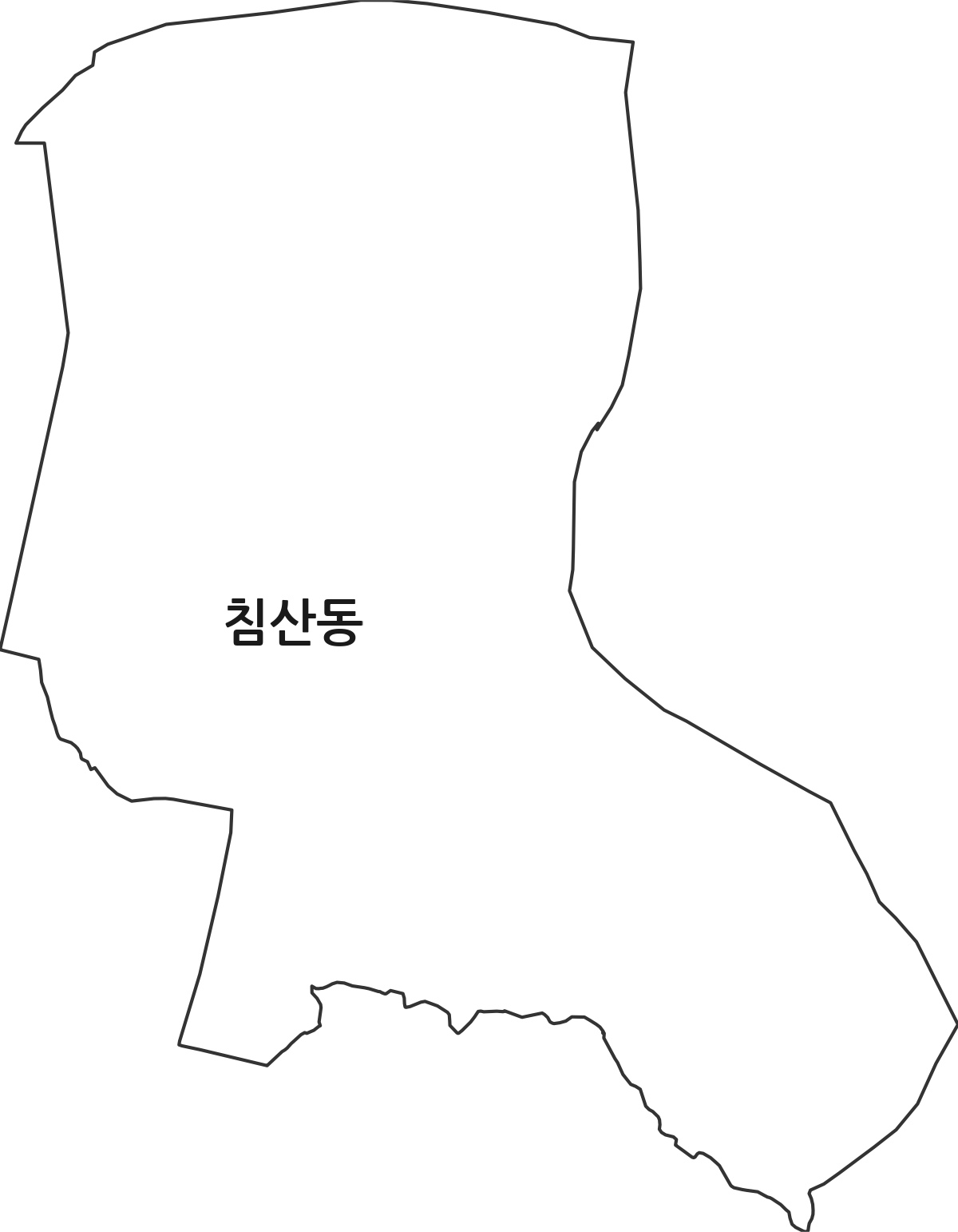 대구광역시 북구 침산동 법정동 행정구역 경계 지도