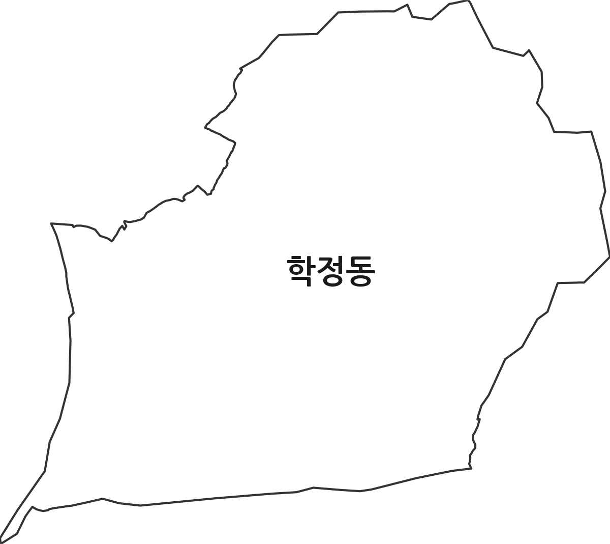 대구광역시 북구 학정동 법정동 행정구역 경계 지도