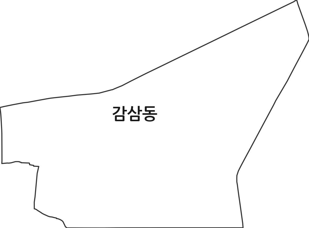 대구광역시 달서구 감삼동 행정동 행정구역 경계 지도