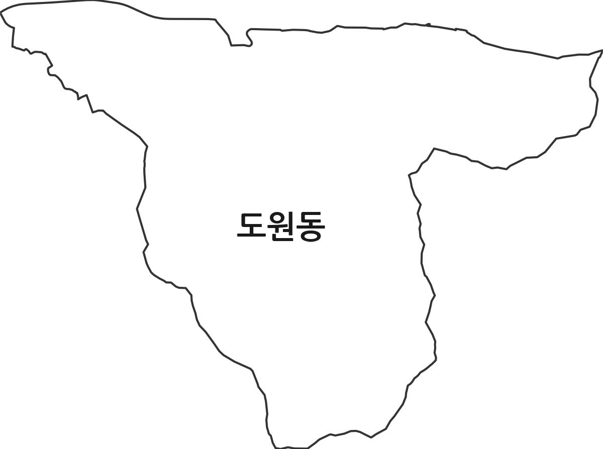 대구광역시 달서구 도원동 행정동 행정구역 경계 지도