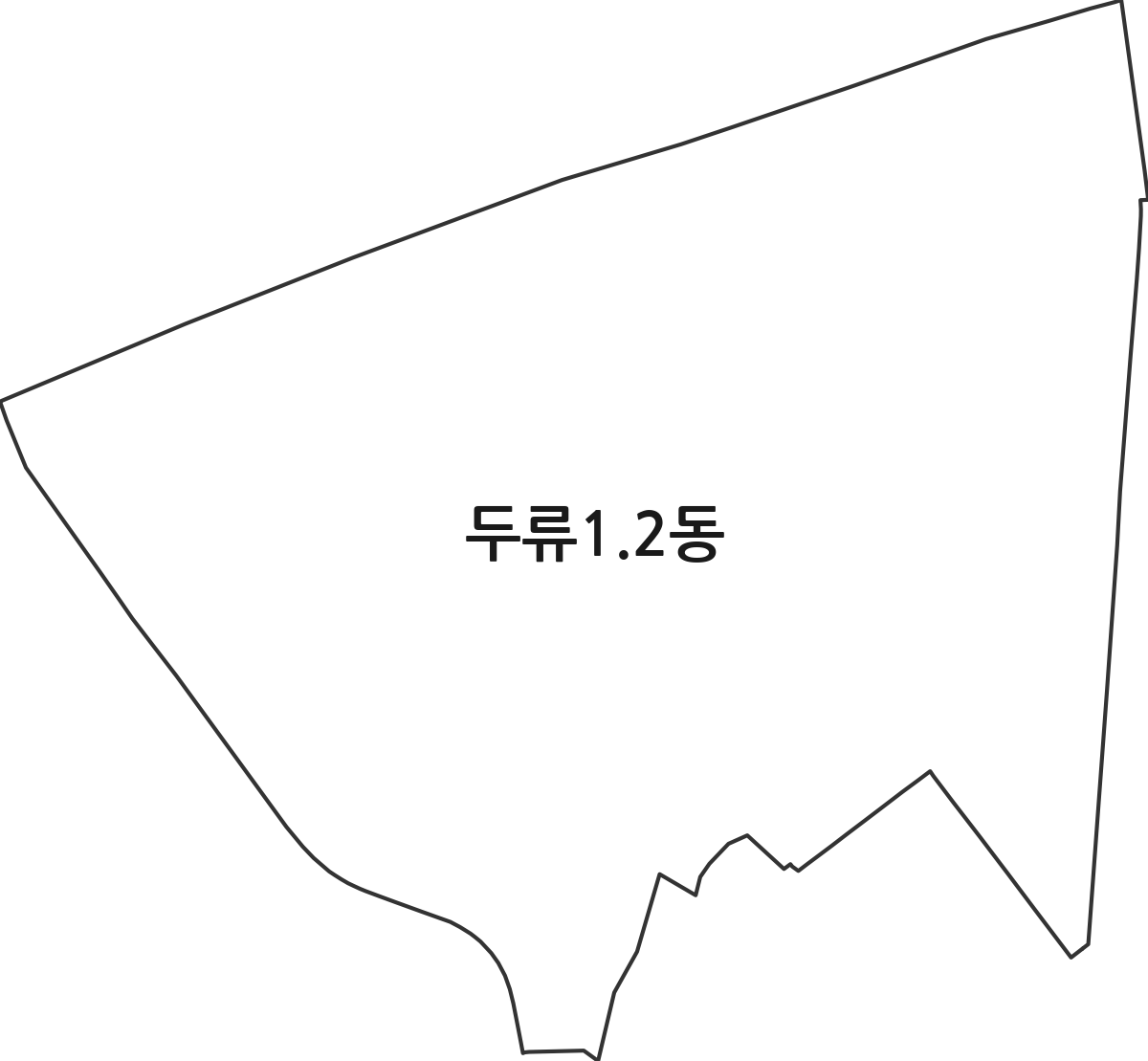 대구광역시 달서구 두류1.2동 행정동 행정구역 경계 지도