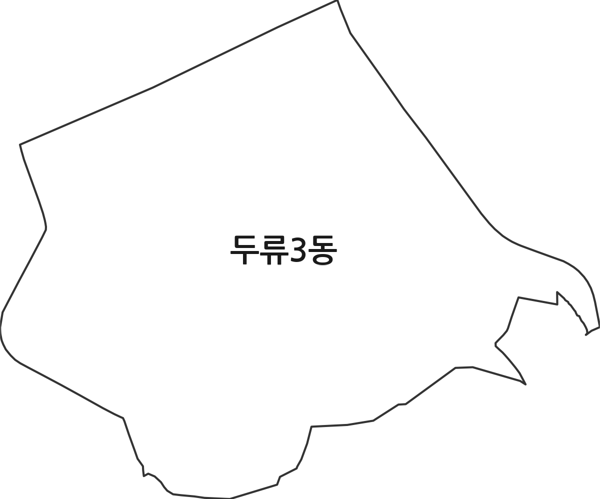 대구광역시 달서구 두류3동 행정동 행정구역 경계 지도