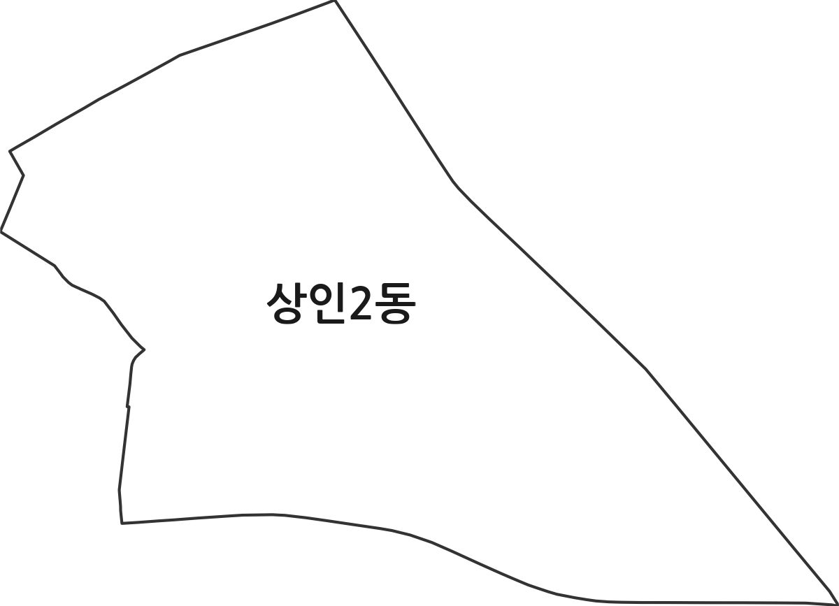 대구광역시 달서구 상인2동 행정동 행정구역 경계 지도