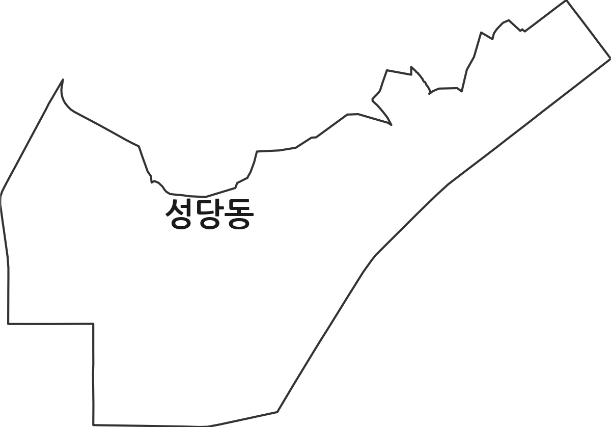 대구광역시 달서구 성당동 행정동 행정구역 경계 지도