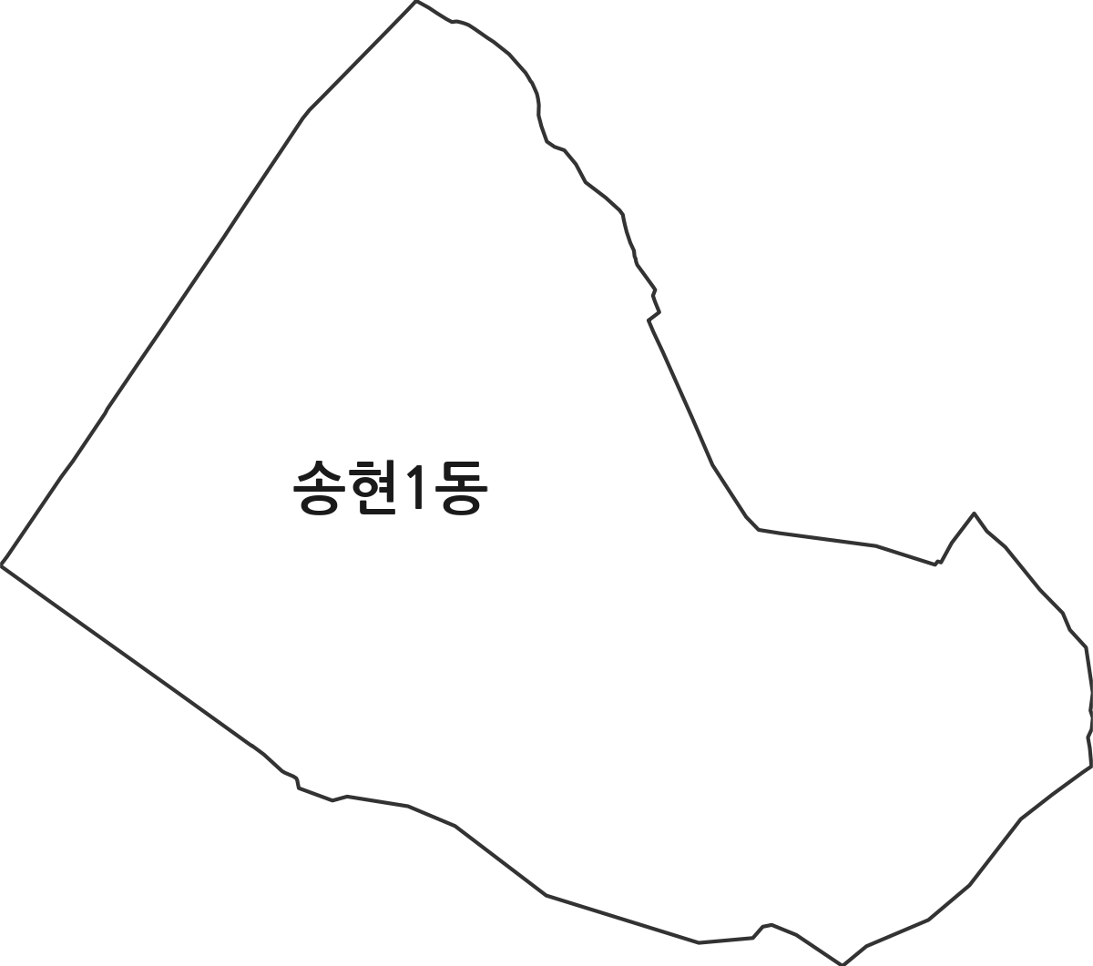 대구광역시 달서구 송현1동 행정동 행정구역 경계 지도