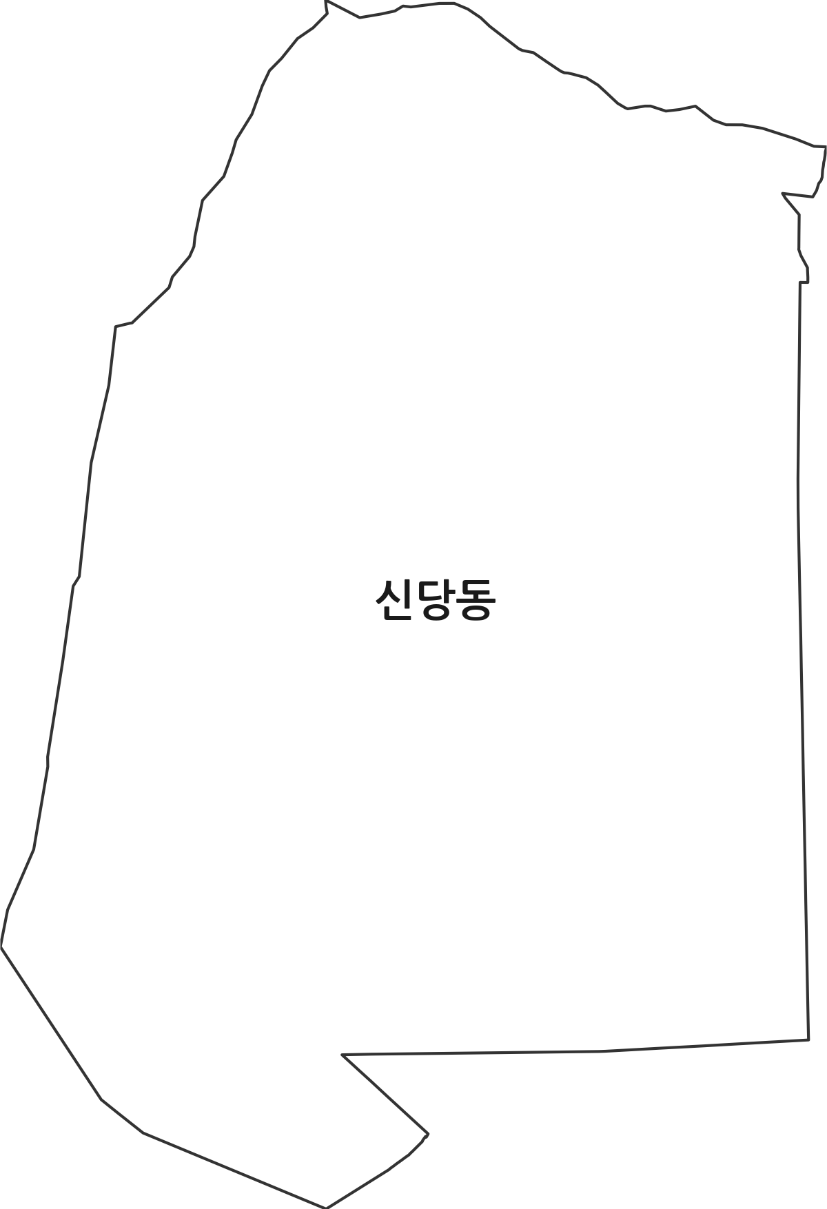 대구광역시 달서구 신당동 행정동 행정구역 경계 지도