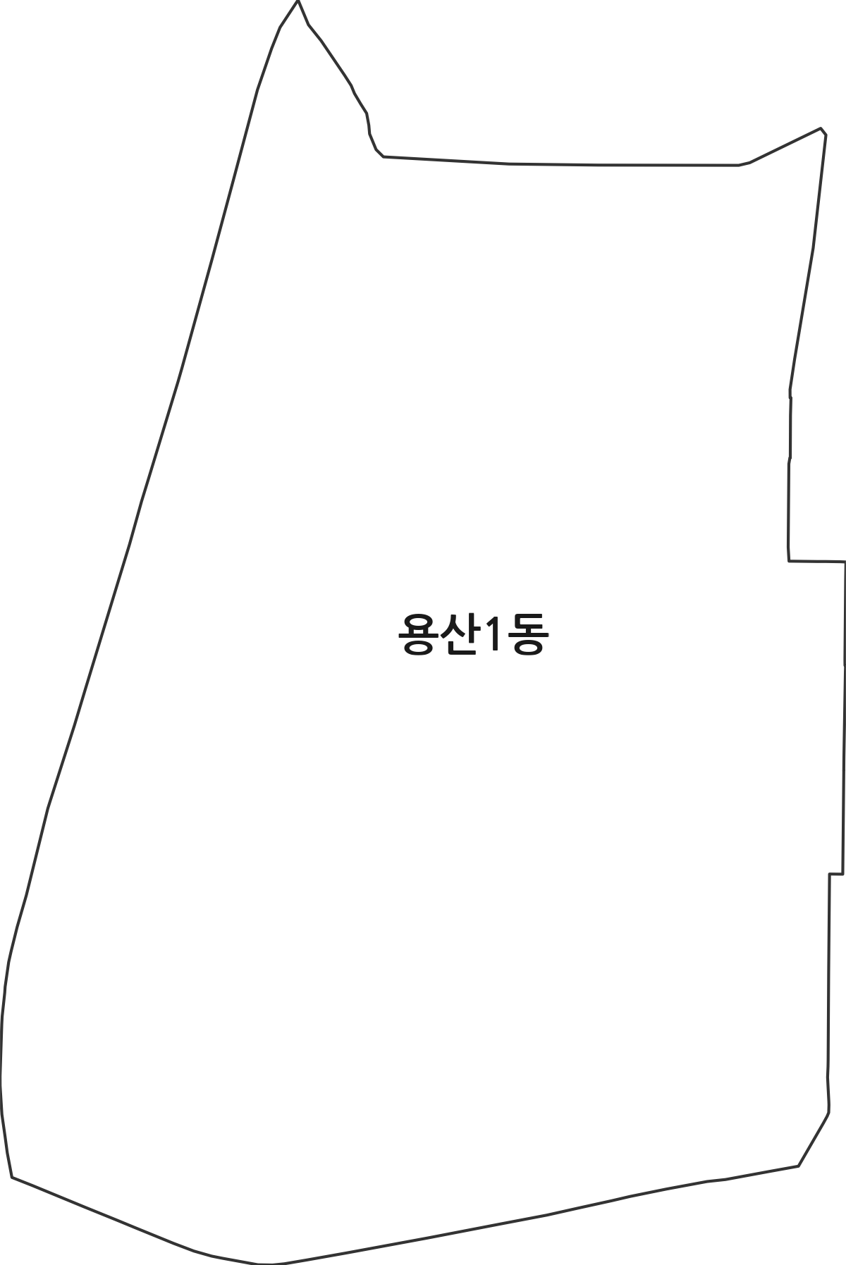 대구광역시 달서구 용산1동 행정동 행정구역 경계 지도