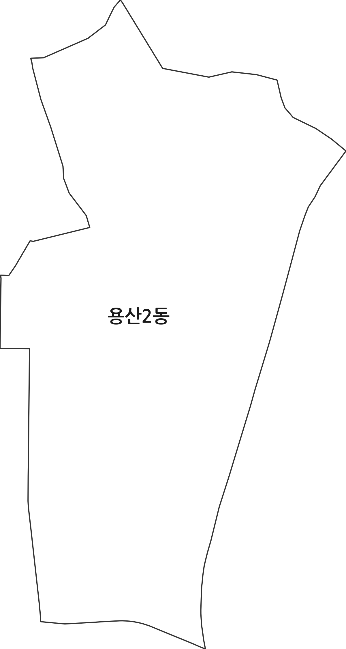 대구광역시 달서구 용산2동 행정동 행정구역 경계 지도