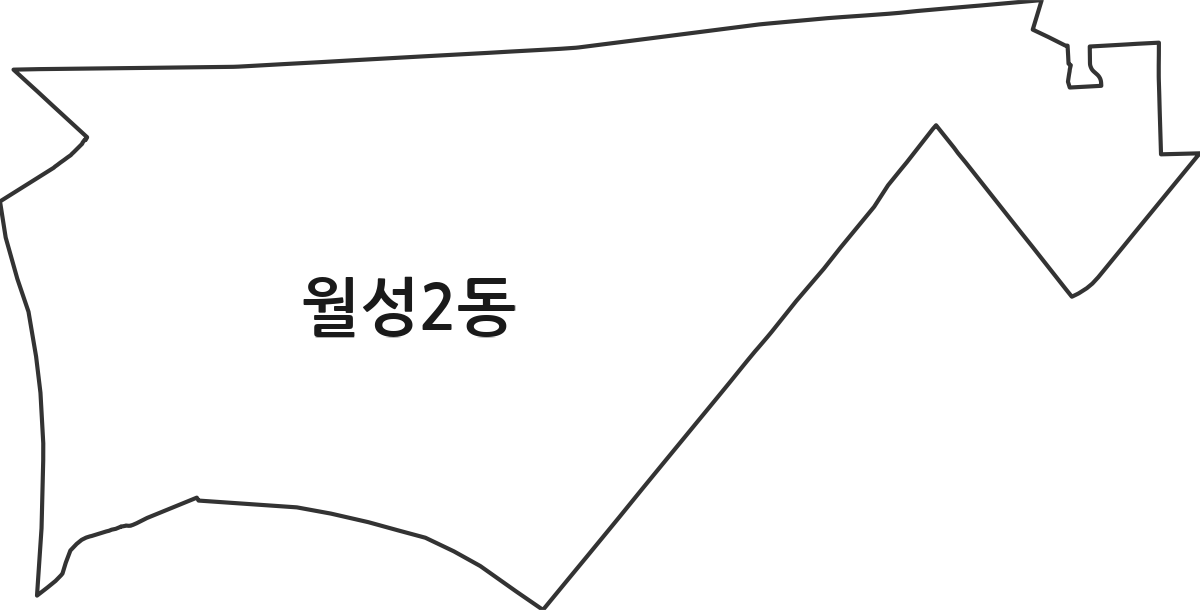 대구광역시 달서구 월성2동 행정동 행정구역 경계 지도