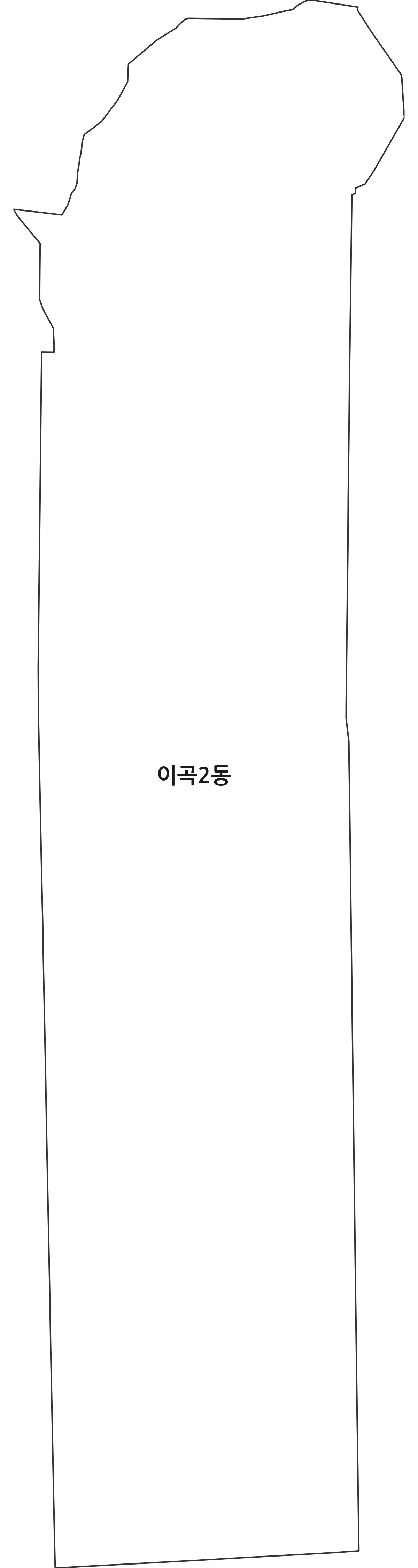대구광역시 달서구 이곡2동 행정동 행정구역 경계 지도