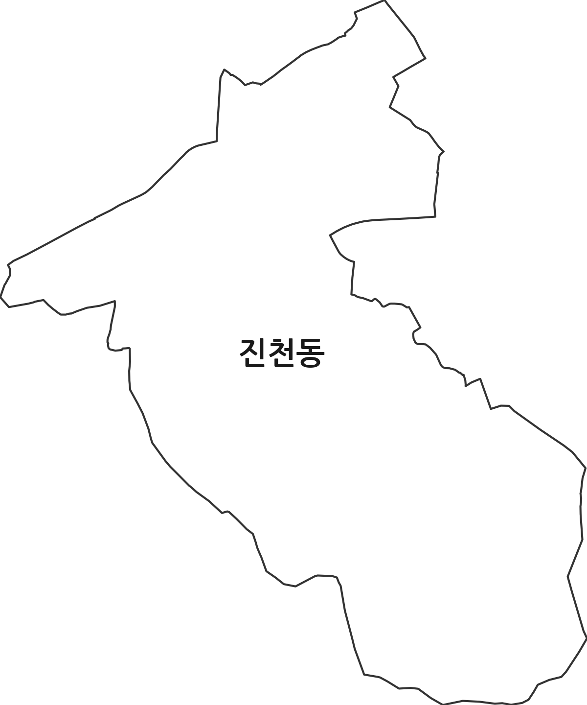 대구광역시 달서구 진천동 행정동 행정구역 경계 지도