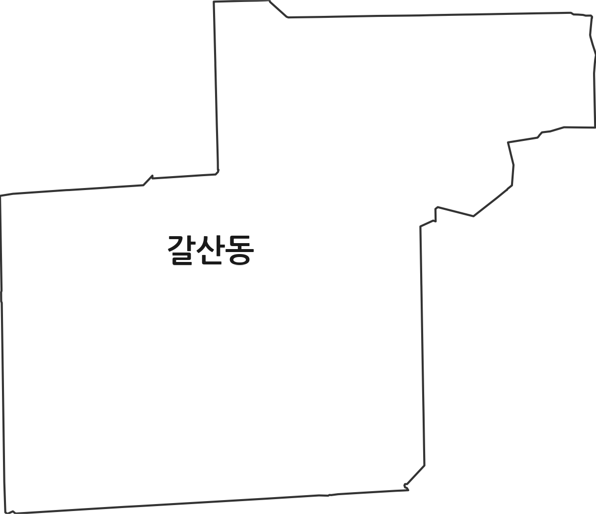 대구광역시 달서구 갈산동 법정동 행정구역 경계 지도
