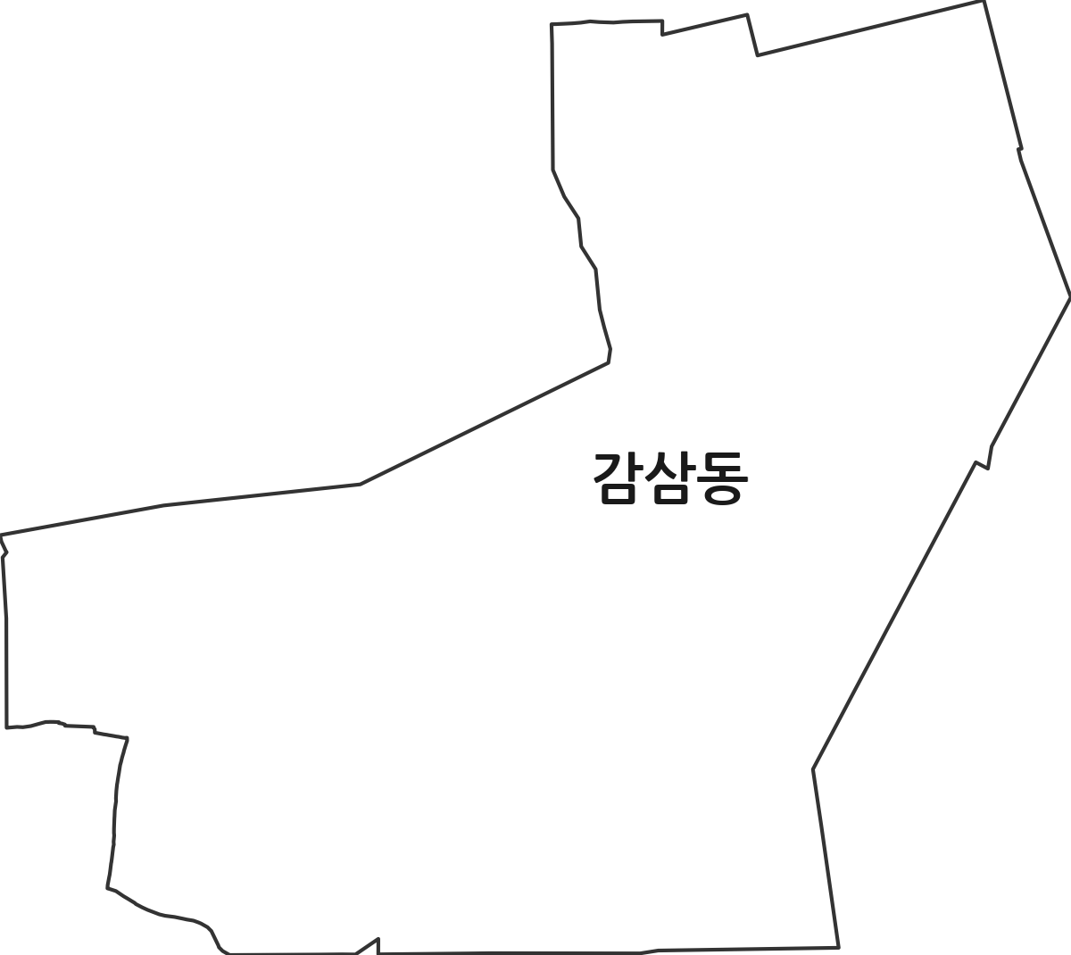 대구광역시 달서구 감삼동 법정동 행정구역 경계 지도