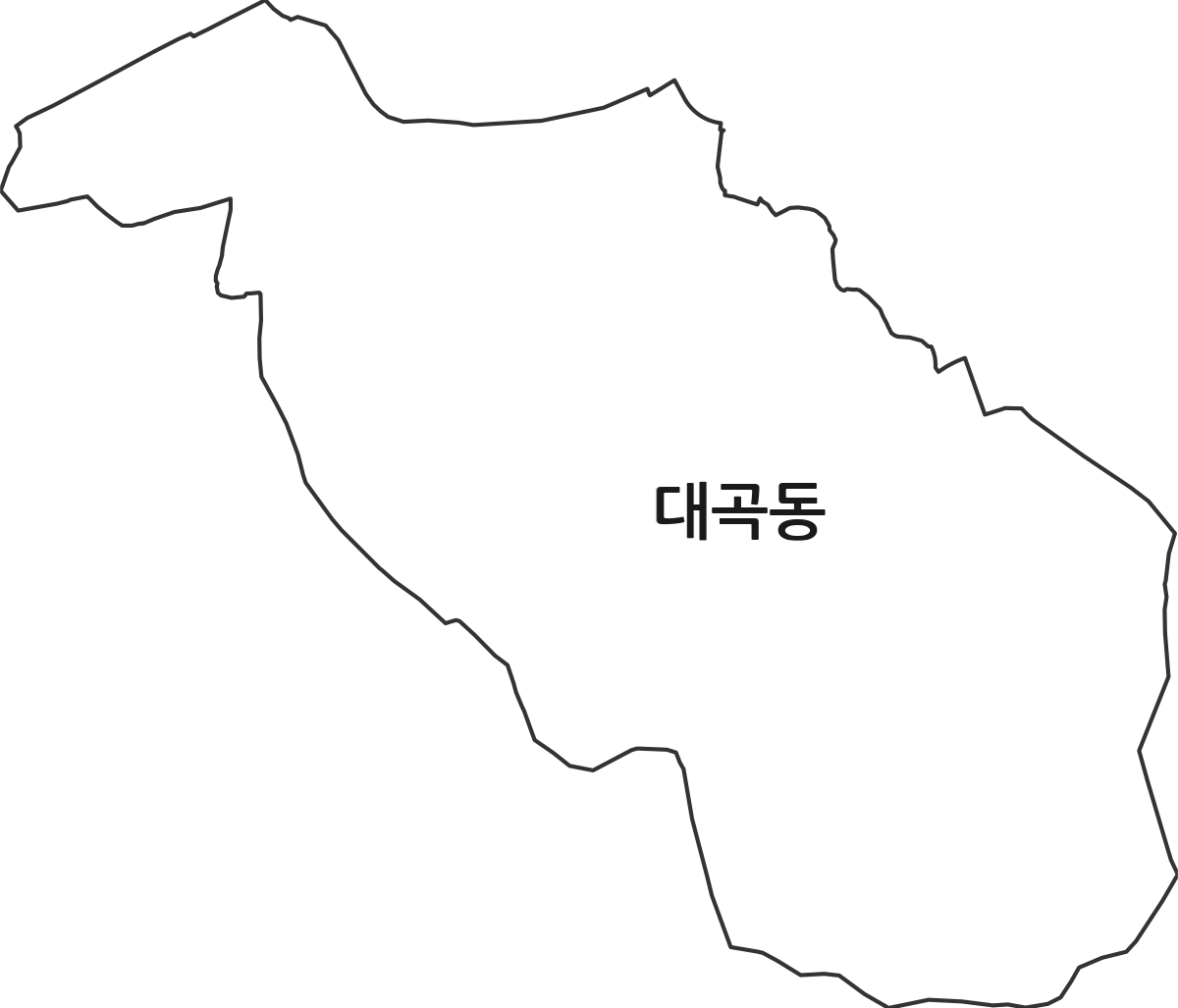 대구광역시 달서구 대곡동 법정동 행정구역 경계 지도