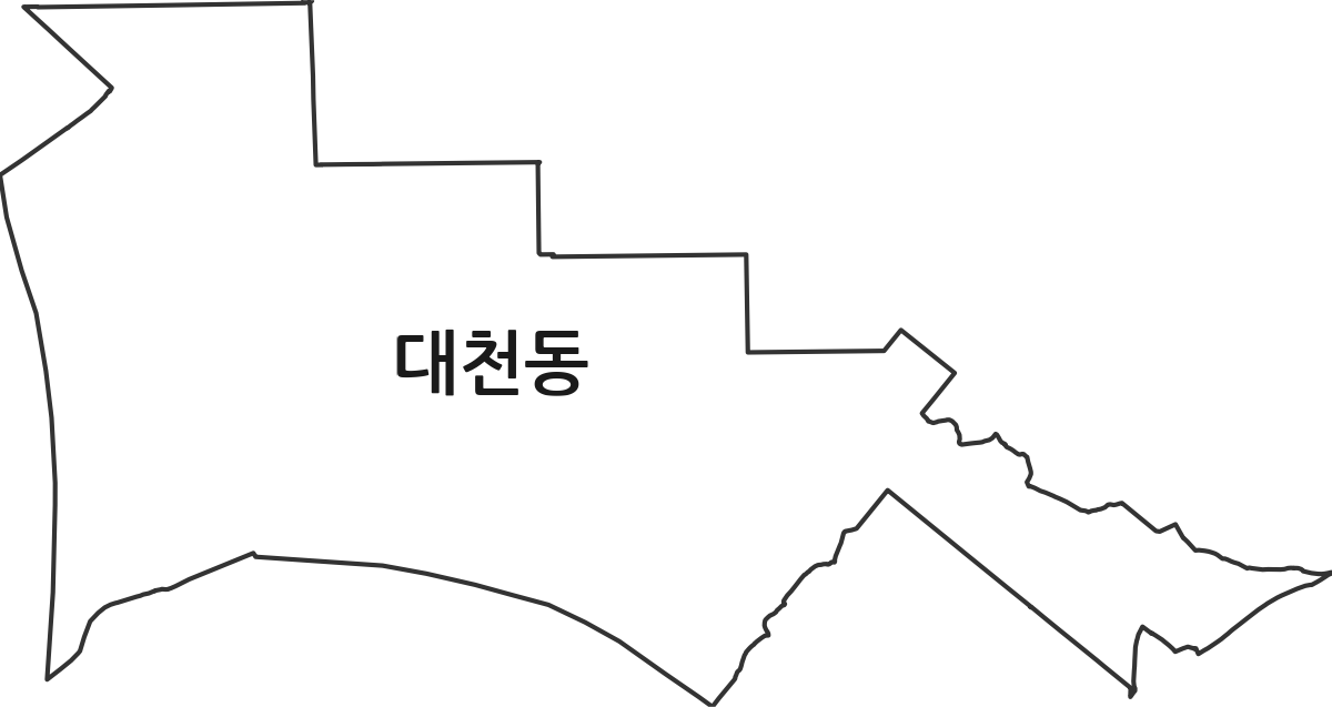 대구광역시 달서구 대천동 법정동 행정구역 경계 지도