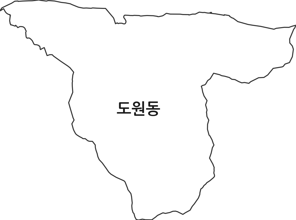 대구광역시 달서구 도원동 법정동 행정구역 경계 지도