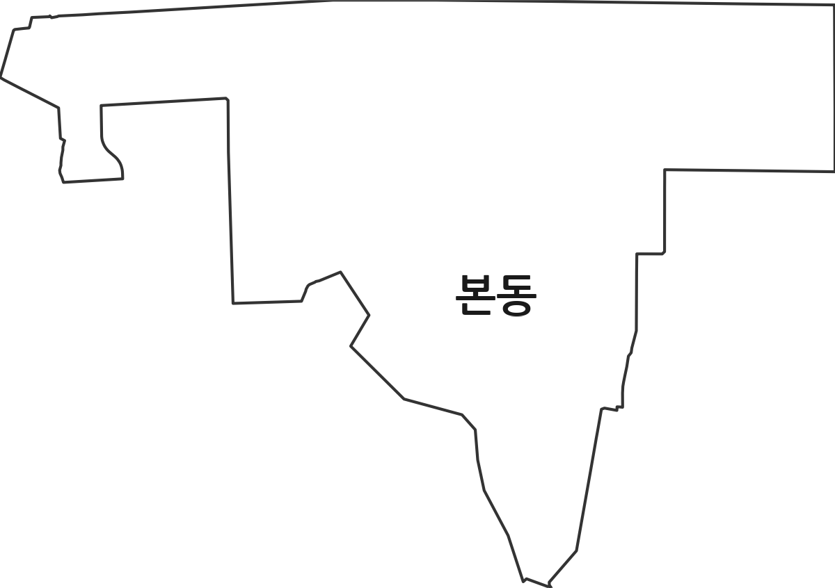 대구광역시 달서구 본동 법정동 행정구역 경계 지도