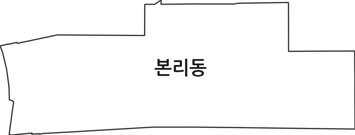 대구광역시 달서구 본리동 법정동 행정구역 경계 지도