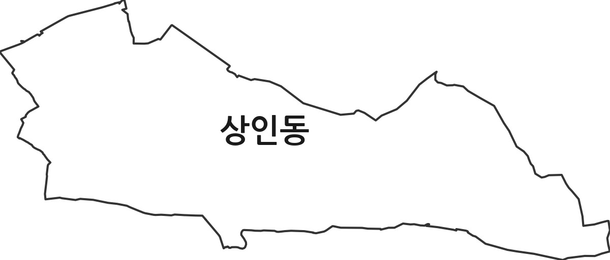 대구광역시 달서구 상인동 법정동 행정구역 경계 지도