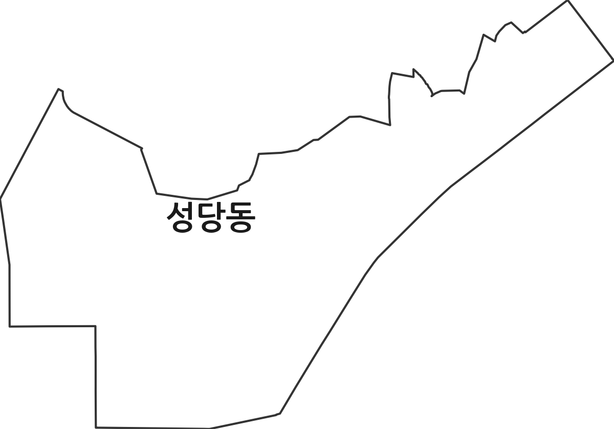 대구광역시 달서구 성당동 법정동 행정구역 경계 지도