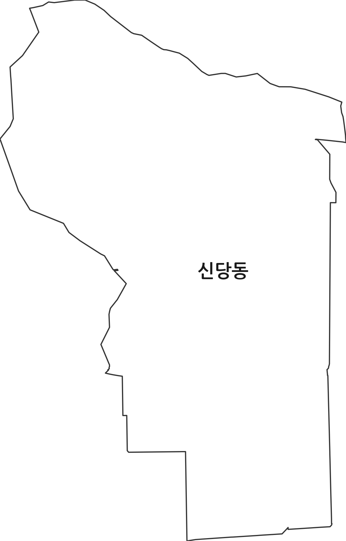 대구광역시 달서구 신당동 법정동 행정구역 경계 지도