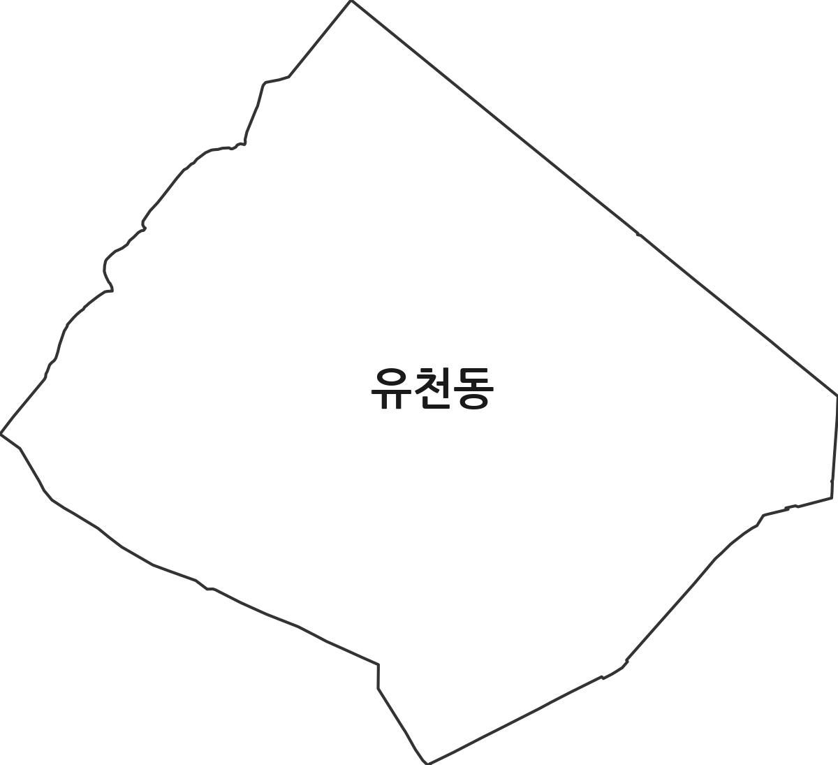 대구광역시 달서구 유천동 법정동 행정구역 경계 지도
