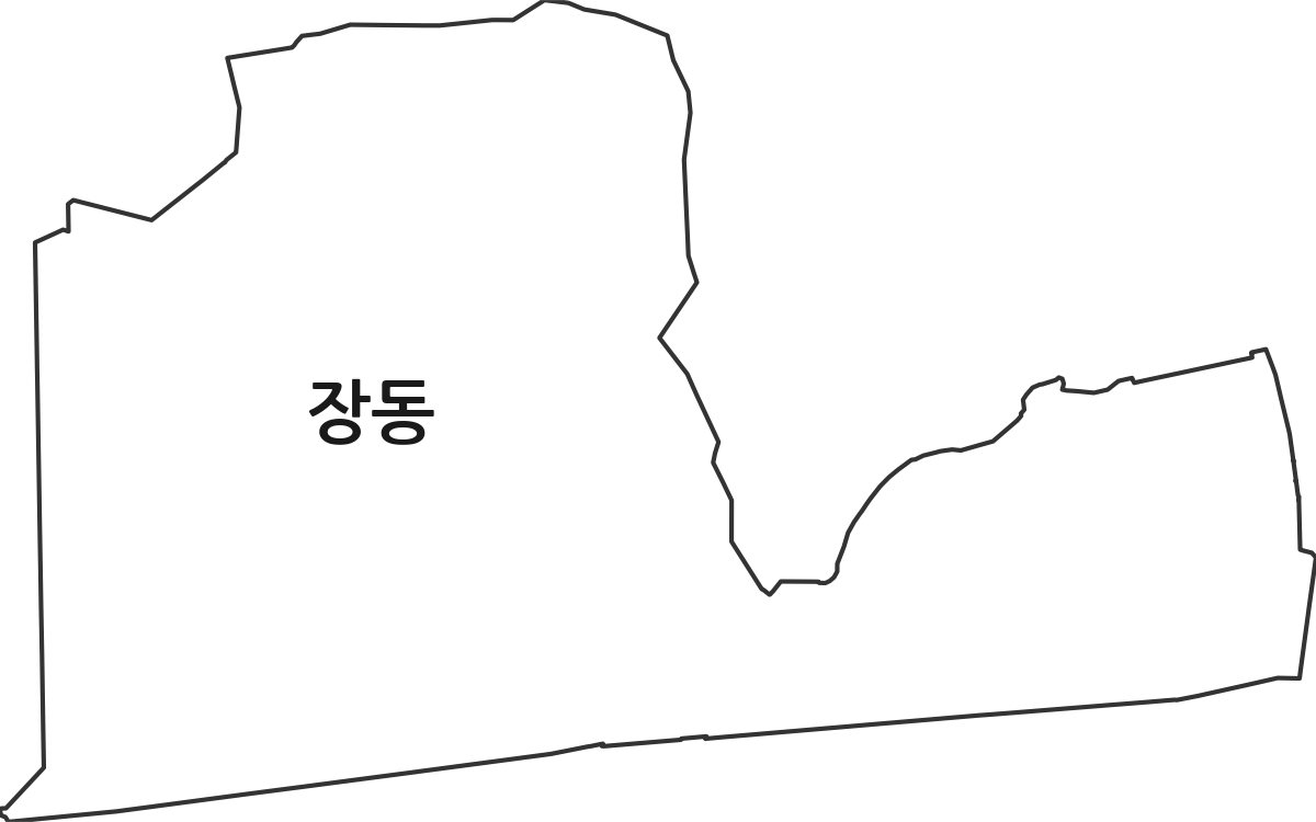 대구광역시 달서구 장동 법정동 행정구역 경계 지도
