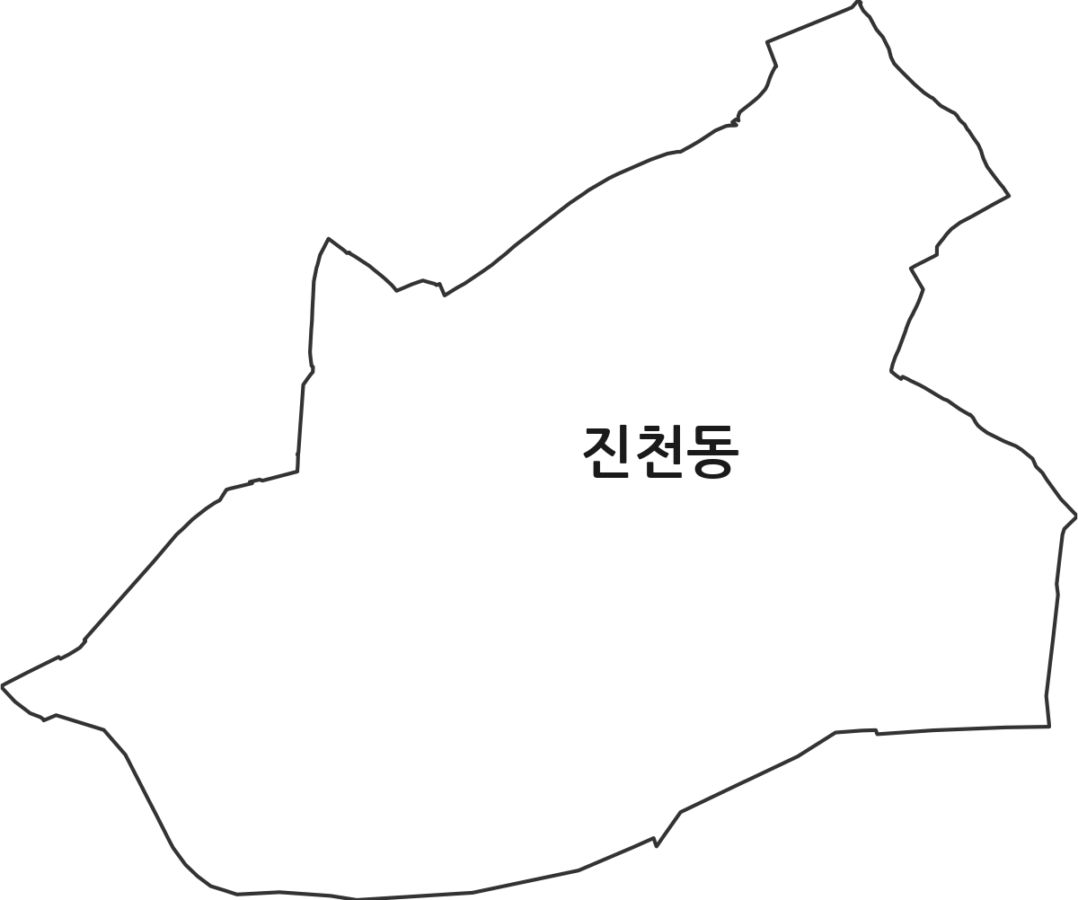 대구광역시 달서구 진천동 법정동 행정구역 경계 지도