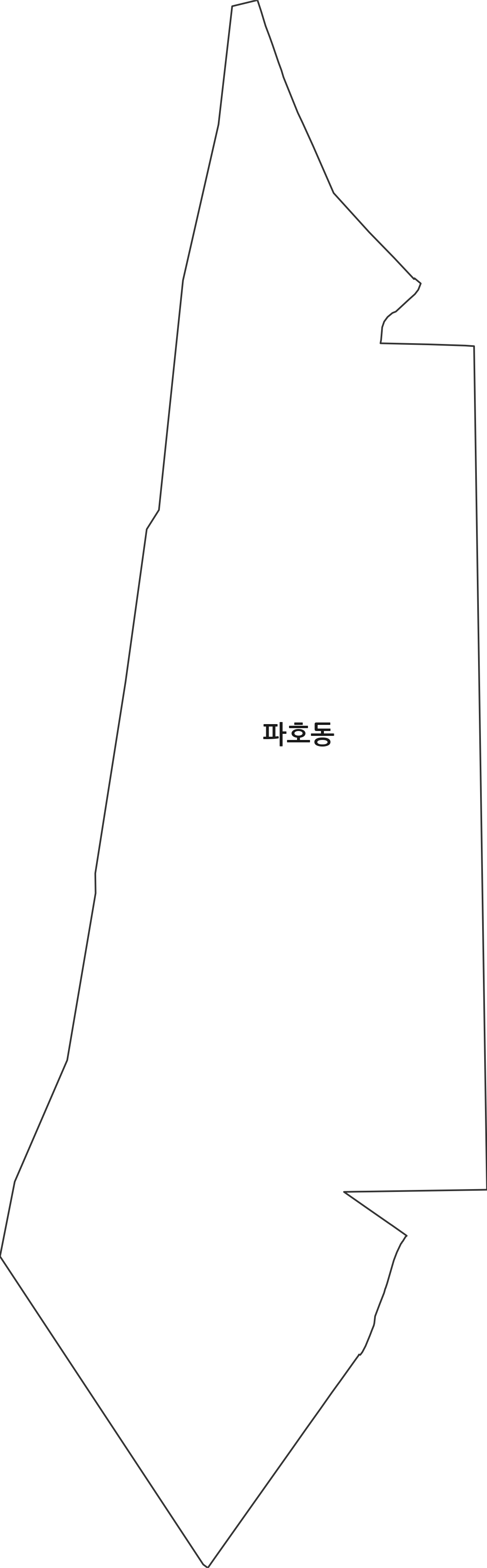 대구광역시 달서구 파호동 법정동 행정구역 경계 지도
