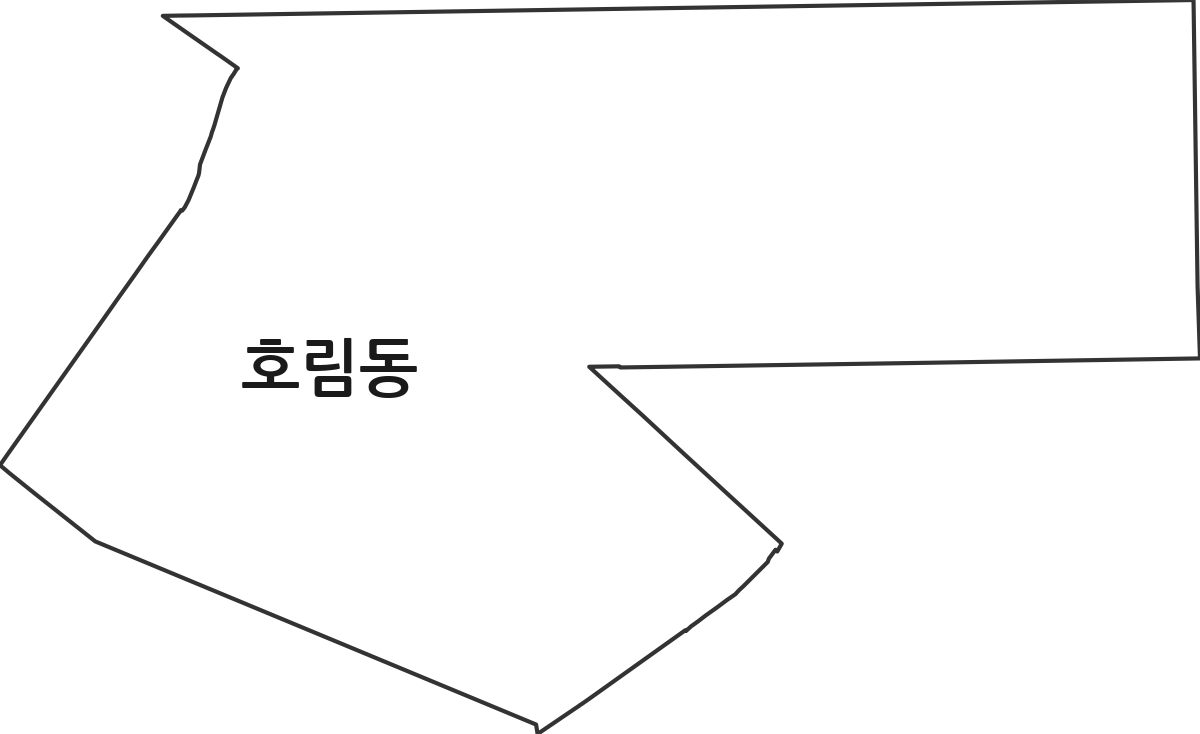 대구광역시 달서구 호림동 법정동 행정구역 경계 지도