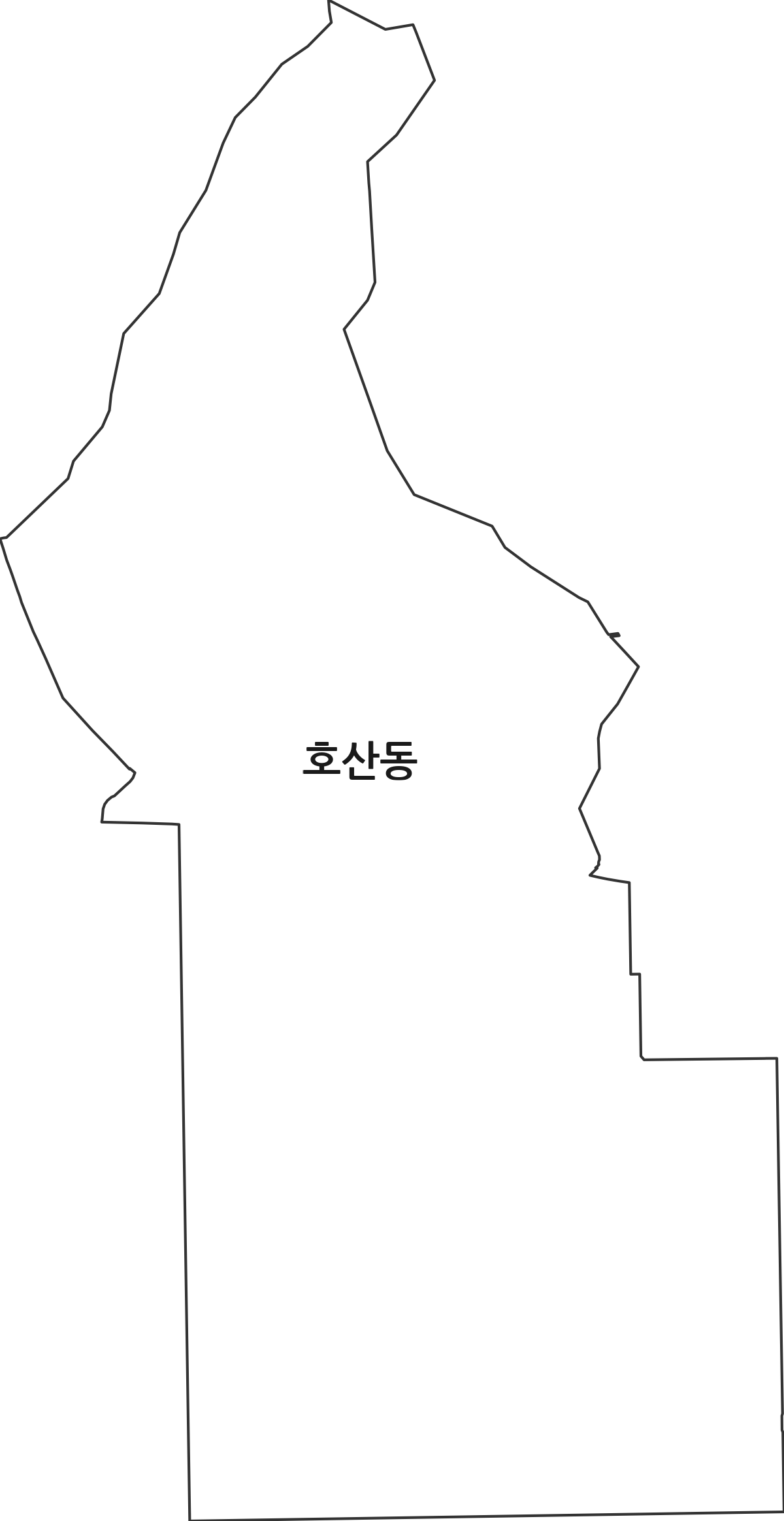 대구광역시 달서구 호산동 법정동 행정구역 경계 지도