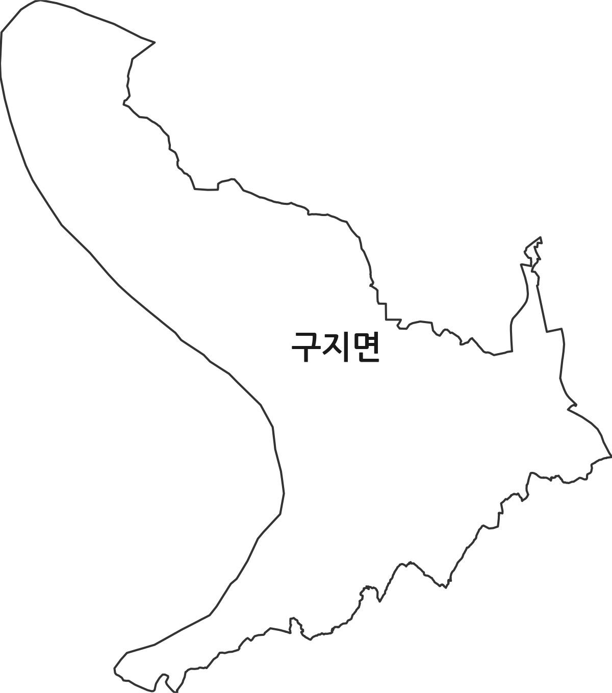 대구광역시 달성군 구지면 행정동 행정구역 경계 지도