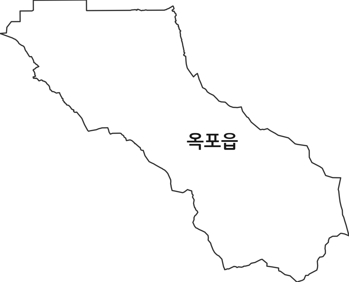 대구광역시 달성군 옥포읍 행정동 행정구역 경계 지도