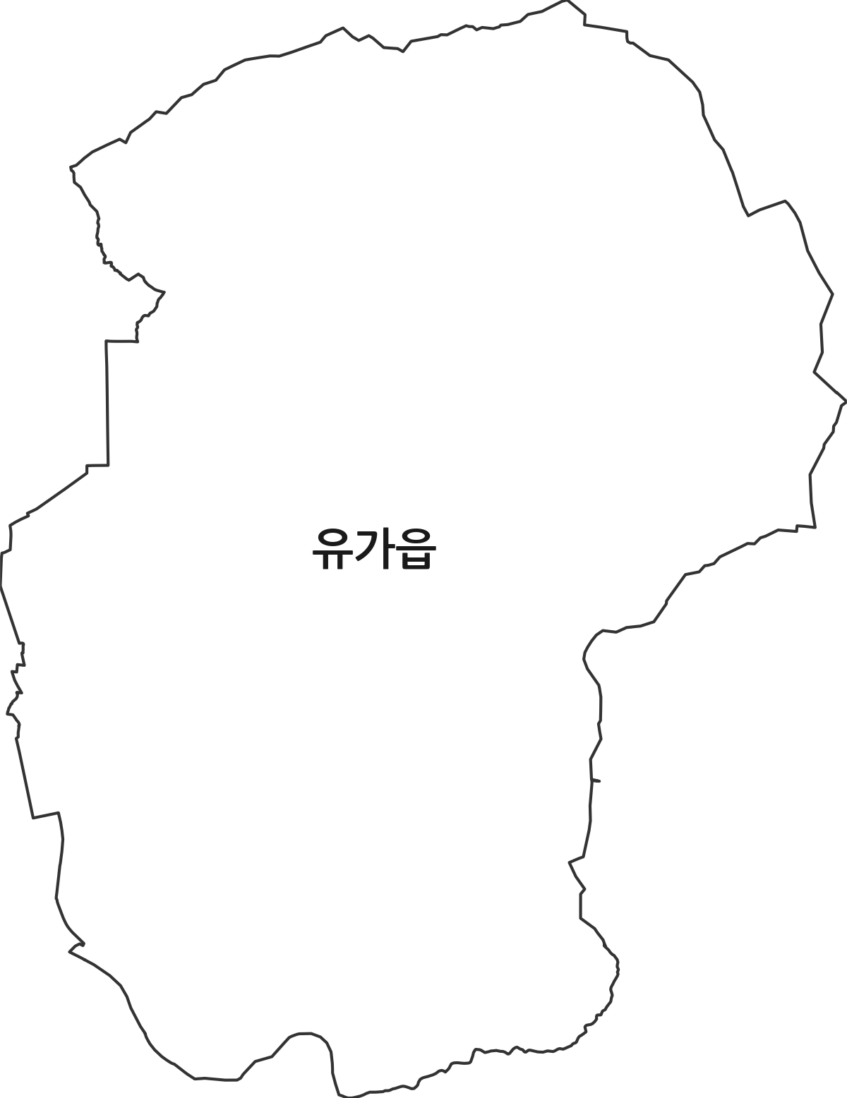 대구광역시 달성군 유가읍 행정동 행정구역 경계 지도