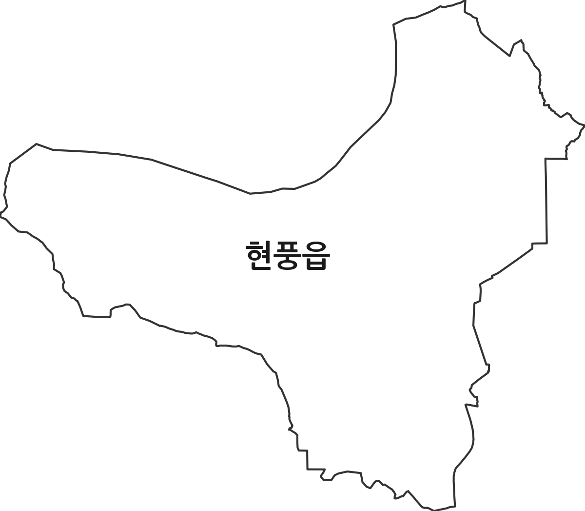 대구광역시 달성군 현풍읍 행정동 행정구역 경계 지도