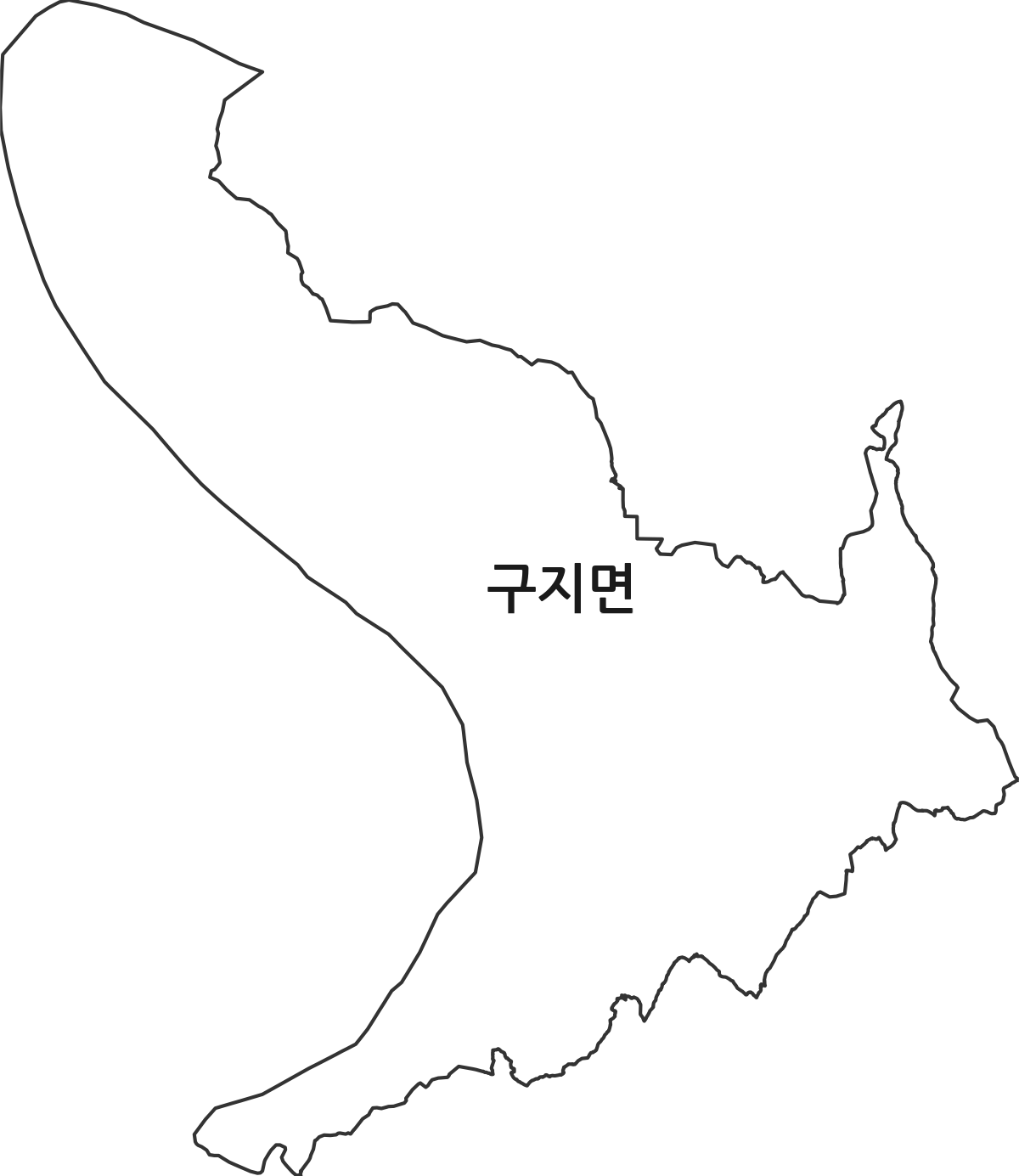 대구광역시 달성군 구지면 법정동 행정구역 경계 지도