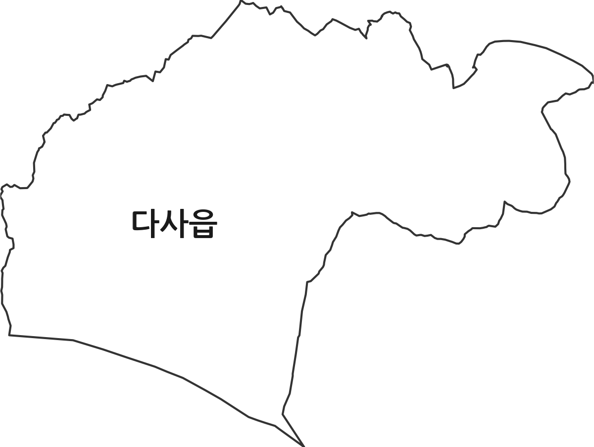 대구광역시 달성군 다사읍 법정동 행정구역 경계 지도
